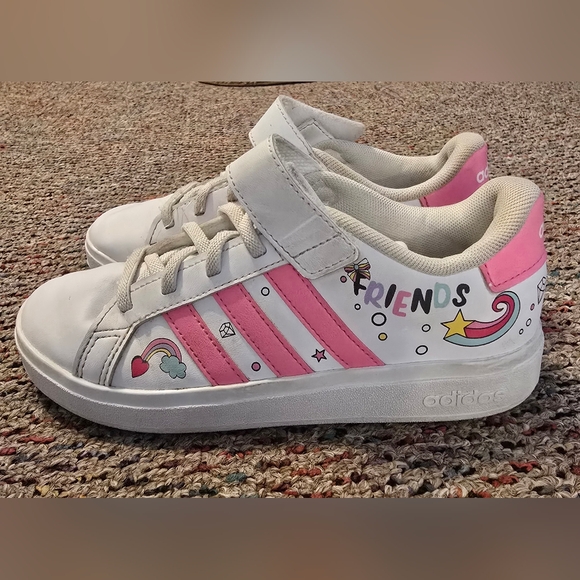 Adidas Grand Court Minnie Mouse Daisy Duck Little Girls 1.5 (1½) Sneakers Shoes - Picture 1 of 8